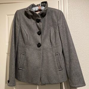 Old Navy Charcoal Gray Wool Peacoat